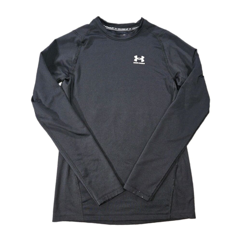 Under Armour Coldgear Fitted Long Sleeve  Shirt YXL Large Black